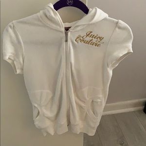 Terrycloth juicy short sleeved hoodie